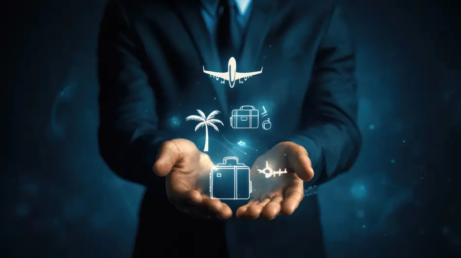 Presenting travel opportunities with open hands