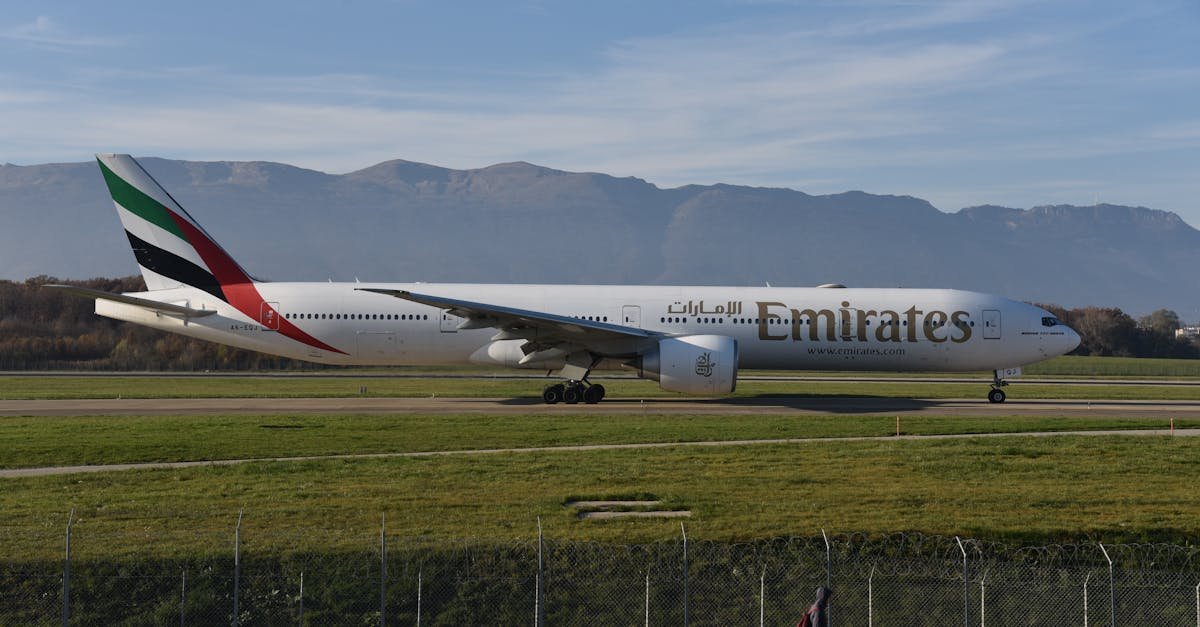 Emirates airplane taking off