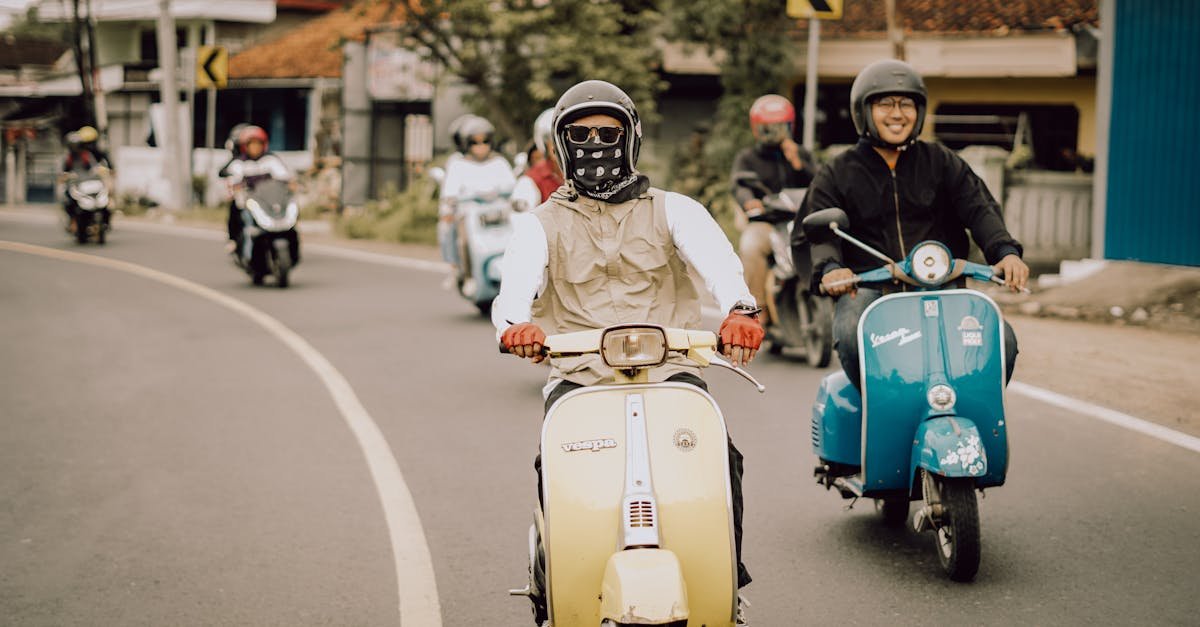 A group of travelers on vespa tours