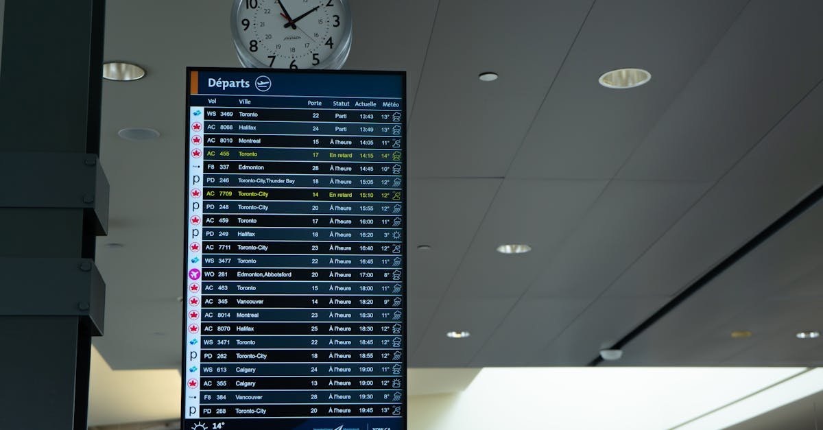 airline departure board