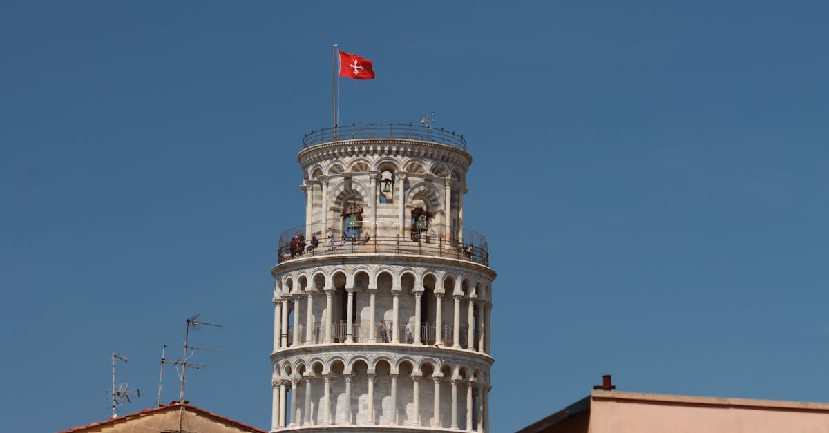 A view of iconic Italian landmarks under a clear sky