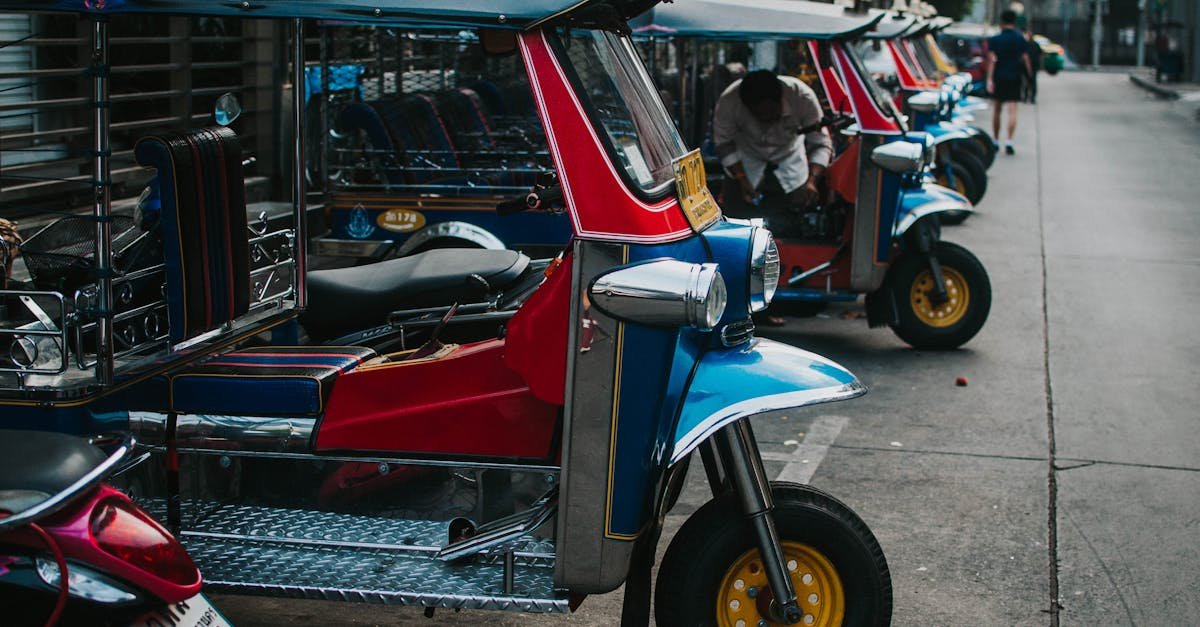 Local tuk tuk during daytime in Cambodia